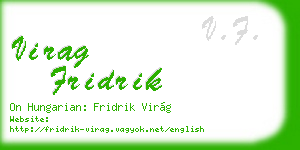 virag fridrik business card
